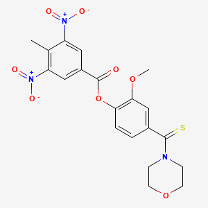 2-Methoxy-4-(morpholin-4-ylcarbonothioyl)phenyl 4-methyl-3,5-dinitrobenzoate