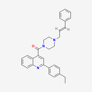 [2-(4-ethylphenyl)quinolin-4-yl]{4-[(2E)-3-phenylprop-2-en-1-yl]piperazin-1-yl}methanone