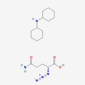molecular formula C17H31N5O3 B1165768 (2R)-5-amino-2-azido-5-oxopentanoic acid;N-cyclohexylcyclohexanamine 