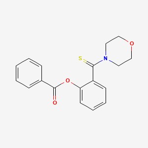 molecular formula C18H17NO3S B11657685 2-(Morpholin-4-ylcarbonothioyl)phenyl benzoate 