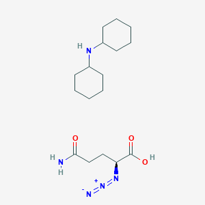 molecular formula C17H31N5O3 B1165769 (2S)-5-amino-2-azido-5-oxopentanoic acid;N-cyclohexylcyclohexanamine 