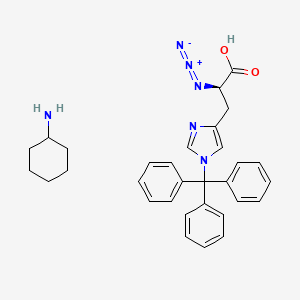 (2R)-2-azido-3-(1-tritylimidazol-4-yl)propanoic acid;cyclohexanamine