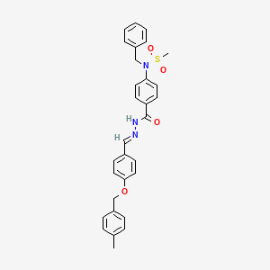 molecular formula C30H29N3O4S B11657700 N-benzyl-N-(4-{[(2E)-2-{4-[(4-methylbenzyl)oxy]benzylidene}hydrazinyl]carbonyl}phenyl)methanesulfonamide 