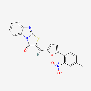 (2Z)-2-{[5-(4-methyl-2-nitrophenyl)furan-2-yl]methylidene}[1,3]thiazolo[3,2-a]benzimidazol-3(2H)-one