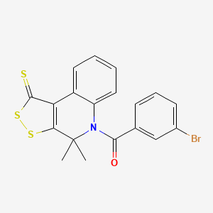 (3-bromophenyl)(4,4-dimethyl-1-thioxo-1,4-dihydro-5H-[1,2]dithiolo[3,4-c]quinolin-5-yl)methanone