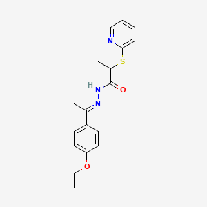 N'-[(1E)-1-(4-ethoxyphenyl)ethylidene]-2-(pyridin-2-ylsulfanyl)propanehydrazide