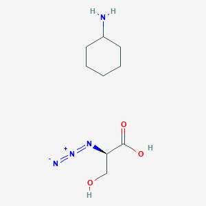 molecular formula C9H18N4O3 B1165781 (2R)-2-azido-3-hydroxypropanoic acid;cyclohexanamine 