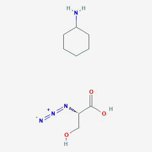 molecular formula C9H18N4O3 B1165782 (2S)-2-azido-3-hydroxypropanoic acid;cyclohexanamine 