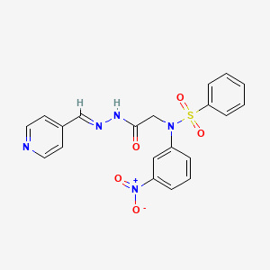 N-(3-Nitrophenyl)-N-({N'-[(E)-(pyridin-4-YL)methylidene]hydrazinecarbonyl}methyl)benzenesulfonamide