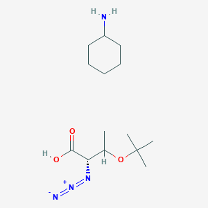 molecular formula C14H28N4O3 B1165787 (2S)-2-azido-3-[(2-methylpropan-2-yl)oxy]butanoic acid;cyclohexanamine 