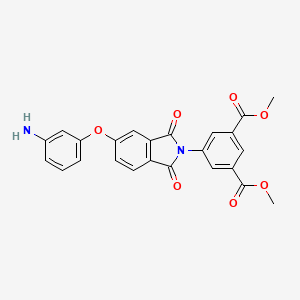 molecular formula C24H18N2O7 B11657883 dimethyl 5-[5-(3-aminophenoxy)-1,3-dioxo-1,3-dihydro-2H-isoindol-2-yl]benzene-1,3-dicarboxylate 