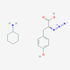 molecular formula C15H22N4O3 B1165789 (2R)-2-azido-3-(4-hydroxyphenyl)propanoic acid;cyclohexanamine 
