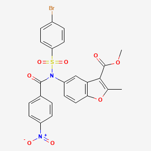 Methyl 5-{[(4-bromophenyl)sulfonyl][(4-nitrophenyl)carbonyl]amino}-2-methyl-1-benzofuran-3-carboxylate