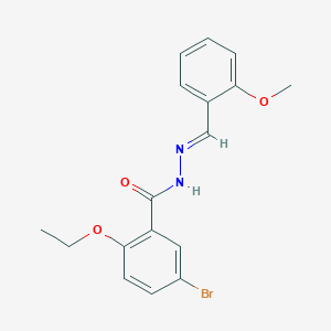 molecular formula C17H17BrN2O3 B11657899 5-bromo-2-ethoxy-N'-[(E)-(2-methoxyphenyl)methylidene]benzohydrazide 