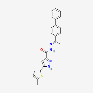 N'-[(E)-1-[1,1'-Biphenyl]-4-ylethylidene]-3-(5-methyl-2-thienyl)-1H-pyrazole-5-carbohydrazide