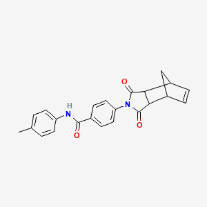 4-(1,3-dioxo-1,3,3a,4,7,7a-hexahydro-2H-4,7-methanoisoindol-2-yl)-N-(4-methylphenyl)benzamide