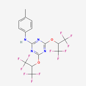 4,6-bis[(1,1,1,3,3,3-hexafluoropropan-2-yl)oxy]-N-(4-methylphenyl)-1,3,5-triazin-2-amine