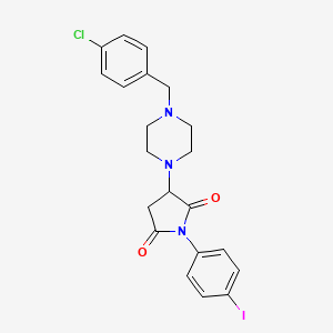 3-[4-(4-Chlorobenzyl)piperazin-1-yl]-1-(4-iodophenyl)pyrrolidine-2,5-dione