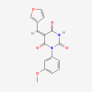 (5E)-5-(furan-3-ylmethylidene)-1-(3-methoxyphenyl)pyrimidine-2,4,6(1H,3H,5H)-trione