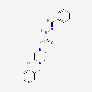 2-[4-(2-chlorobenzyl)-1-piperazinyl]-N'-[(E)-phenylmethylidene]acetohydrazide