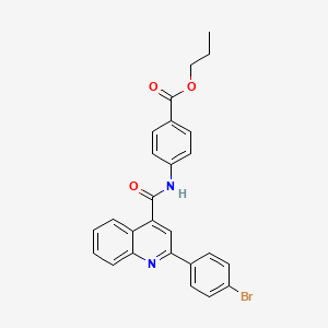 Propyl 4-({[2-(4-bromophenyl)quinolin-4-yl]carbonyl}amino)benzoate