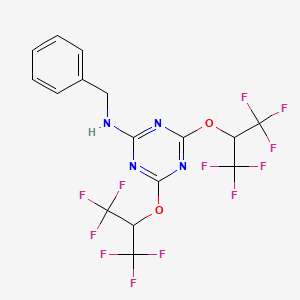 N-benzyl-4,6-bis[(1,1,1,3,3,3-hexafluoropropan-2-yl)oxy]-1,3,5-triazin-2-amine