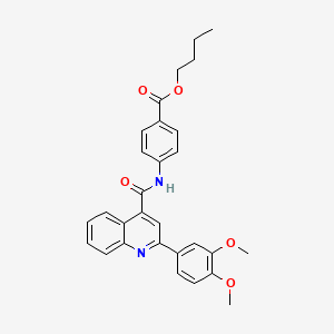 Butyl 4-({[2-(3,4-dimethoxyphenyl)quinolin-4-yl]carbonyl}amino)benzoate