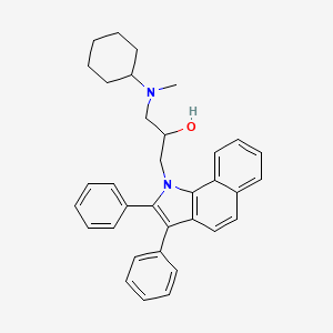 1-[Cyclohexyl(methyl)amino]-3-{2,3-diphenyl-1H-benzo[G]indol-1-YL}propan-2-OL