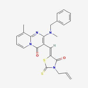 3-[(Z)-(3-allyl-4-oxo-2-thioxo-1,3-thiazolidin-5-ylidene)methyl]-2-[benzyl(methyl)amino]-9-methyl-4H-pyrido[1,2-a]pyrimidin-4-one