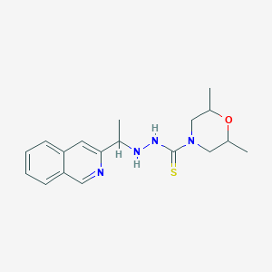 2,6-Dimethylmorpholine-4-carbothioic acid 2-(1-(3-isoquinolyl)ethyl)hydrazide