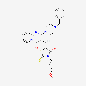 2-(4-benzylpiperazin-1-yl)-3-{(Z)-[3-(3-methoxypropyl)-4-oxo-2-thioxo-1,3-thiazolidin-5-ylidene]methyl}-9-methyl-4H-pyrido[1,2-a]pyrimidin-4-one