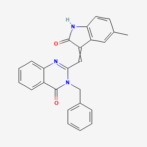 3-benzyl-2-[(5-methyl-2-oxo-1,2-dihydro-3H-indol-3-ylidene)methyl]quinazolin-4(3H)-one