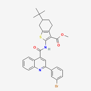 Methyl 2-({[2-(3-bromophenyl)quinolin-4-yl]carbonyl}amino)-6-tert-butyl-4,5,6,7-tetrahydro-1-benzothiophene-3-carboxylate