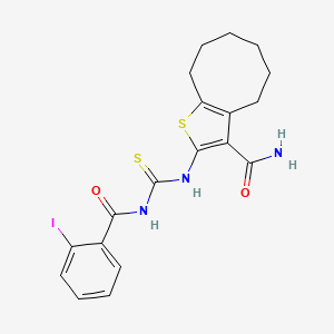 2-({[(2-Iodophenyl)carbonyl]carbamothioyl}amino)-4,5,6,7,8,9-hexahydrocycloocta[b]thiophene-3-carboxamide