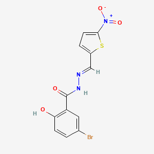 5-bromo-2-hydroxy-N'-[(E)-(5-nitrothiophen-2-yl)methylidene]benzohydrazide