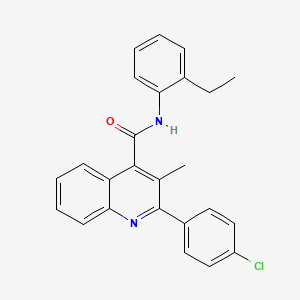 2-(4-chlorophenyl)-N-(2-ethylphenyl)-3-methylquinoline-4-carboxamide