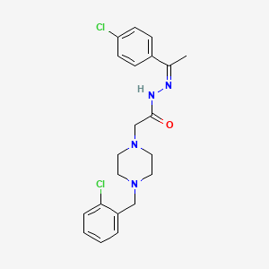 N'-[(1Z)-1-(4-Chlorophenyl)ethylidene]-2-{4-[(2-chlorophenyl)methyl]piperazin-1-YL}acetohydrazide