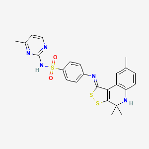 N-(4-methylpyrimidin-2-yl)-4-{[(1Z)-4,4,8-trimethyl-4,5-dihydro-1H-[1,2]dithiolo[3,4-c]quinolin-1-ylidene]amino}benzenesulfonamide