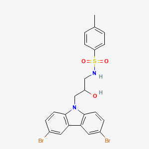 N-[3-(3,6-dibromo-9H-carbazol-9-yl)-2-hydroxypropyl]-4-methylbenzenesulfonamide