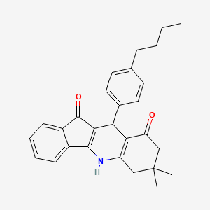 10-(4-butylphenyl)-7,7-dimethyl-6,7,8,10-tetrahydro-5H-indeno[1,2-b]quinoline-9,11-dione