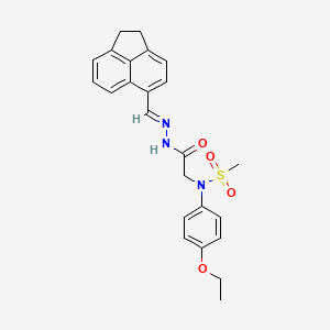 N-({N'-[(E)-(1,2-Dihydroacenaphthylen-5-YL)methylidene]hydrazinecarbonyl}methyl)-N-(4-ethoxyphenyl)methanesulfonamide