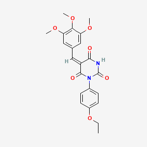 (5E)-1-(4-ethoxyphenyl)-5-[(3,4,5-trimethoxyphenyl)methylidene]-1,3-diazinane-2,4,6-trione