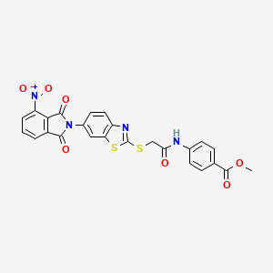 methyl 4-[({[6-(4-nitro-1,3-dioxo-1,3-dihydro-2H-isoindol-2-yl)-1,3-benzothiazol-2-yl]sulfanyl}acetyl)amino]benzoate