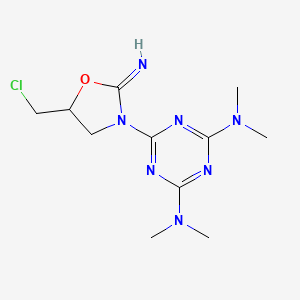 6-[5-(chloromethyl)-2-imino-1,3-oxazolidin-3-yl]-N,N,N',N'-tetramethyl-1,3,5-triazine-2,4-diamine