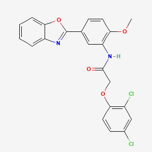 N-[5-(1,3-benzoxazol-2-yl)-2-methoxyphenyl]-2-(2,4-dichlorophenoxy)acetamide