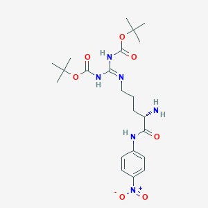 tert-butyl N-[N'-[(4S)-4-amino-5-(4-nitroanilino)-5-oxopentyl]-N-[(2-methylpropan-2-yl)oxycarbonyl]carbamimidoyl]carbamate
