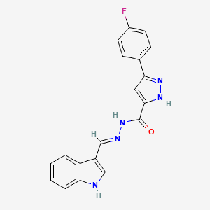 3-(4-Fluorophenyl)-N'-(1H-indol-3-ylmethylene)-1H-pyrazole-5-carbohydrazide