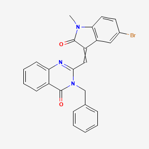 3-benzyl-2-[(5-bromo-1-methyl-2-oxo-1,2-dihydro-3H-indol-3-ylidene)methyl]quinazolin-4(3H)-one