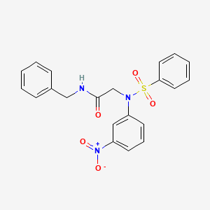 2-[Benzenesulfonyl-(3-nitro-phenyl)-amino]-N-benzyl-acetamide