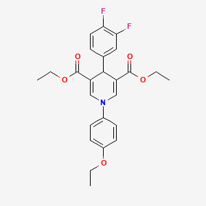 Diethyl 4-(3,4-difluorophenyl)-1-(4-ethoxyphenyl)-1,4-dihydropyridine-3,5-dicarboxylate